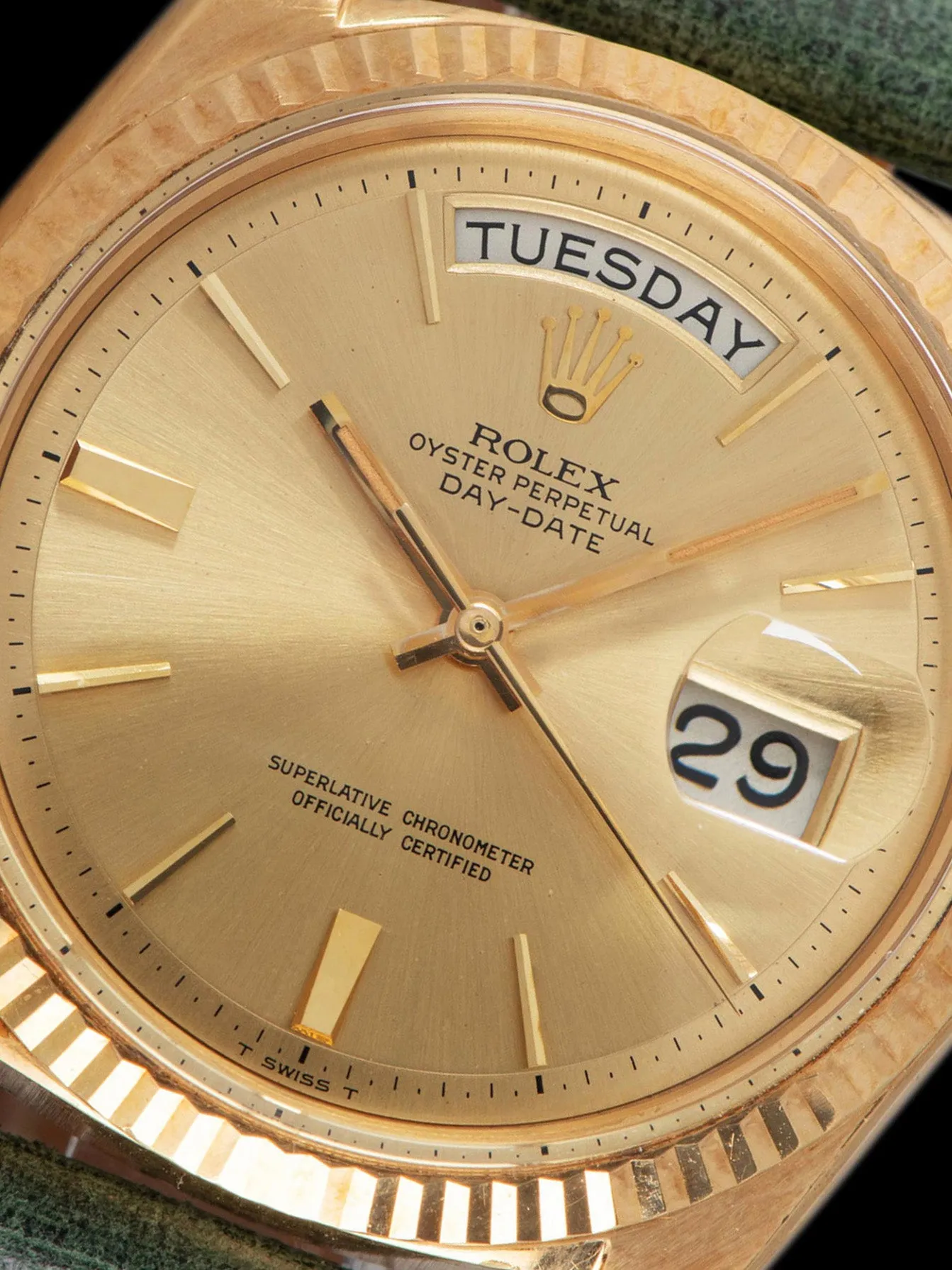 1969 Rolex Day-Date 18K YG (Ref. 1803) Non-Luminous "Doorstop" Dial