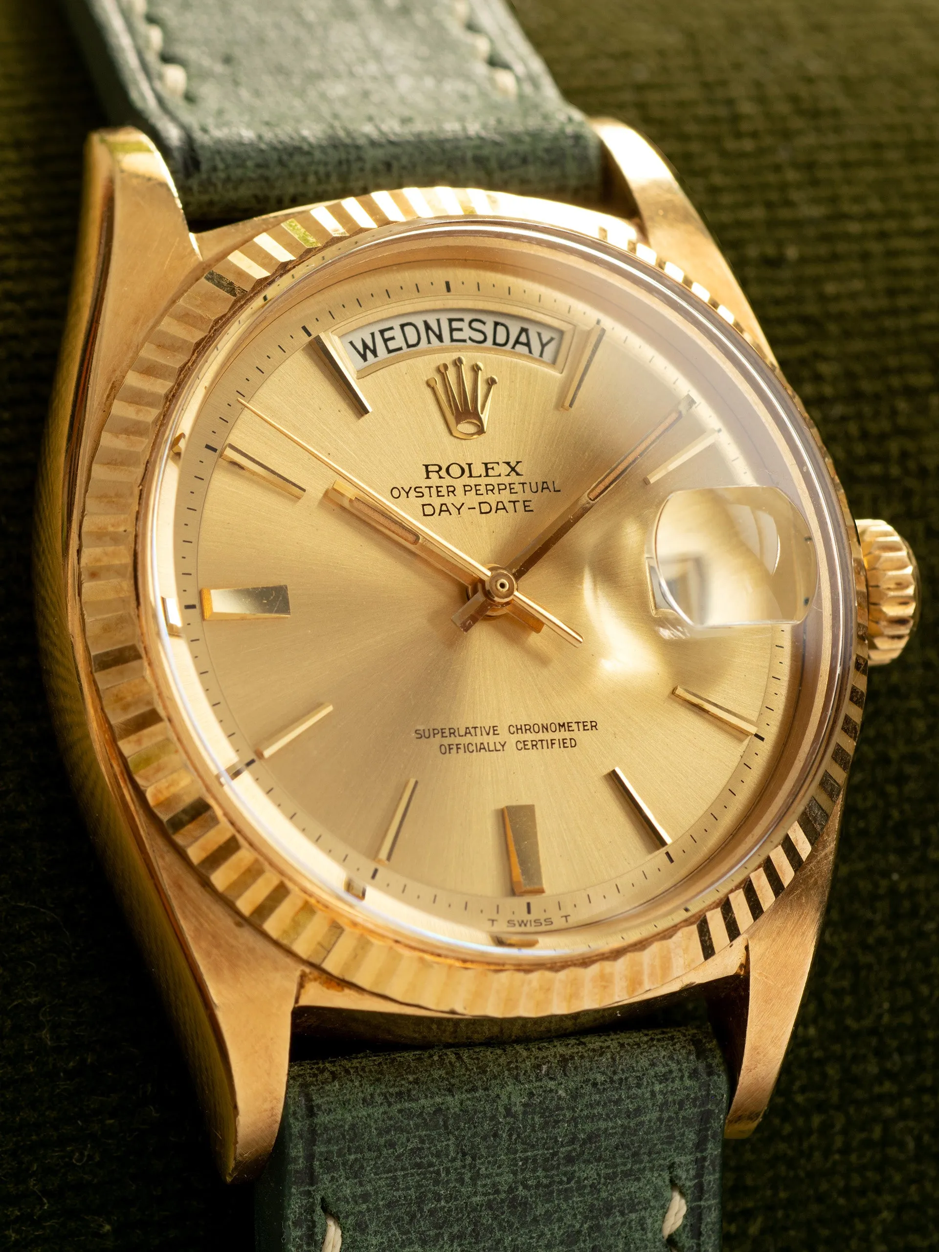 1969 Rolex Day-Date 18K YG (Ref. 1803) Non-Luminous "Doorstop" Dial