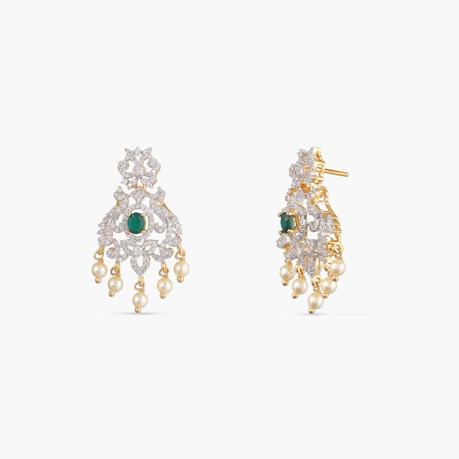 Ankur CZ Silver Necklace Set