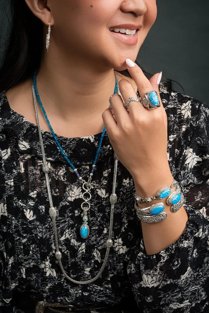Beaded Neon Apatite Necklace™ in Watermark