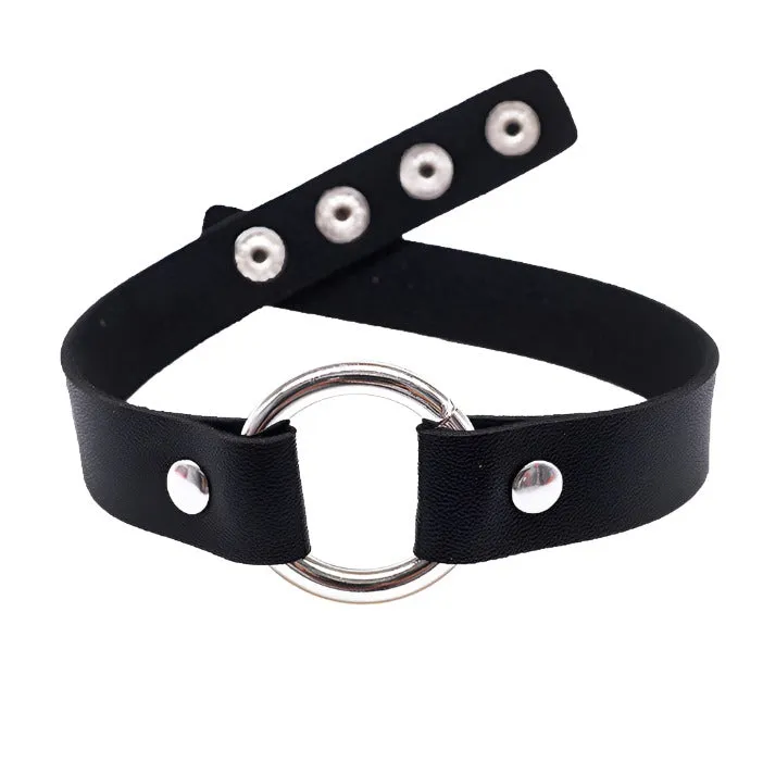 Black Gothic O-Ring Collar