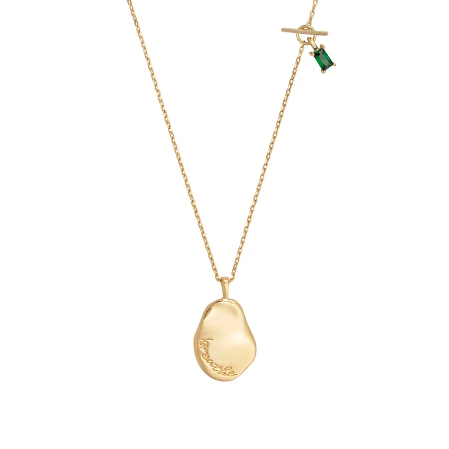 Breathe Gold Mantra Necklace