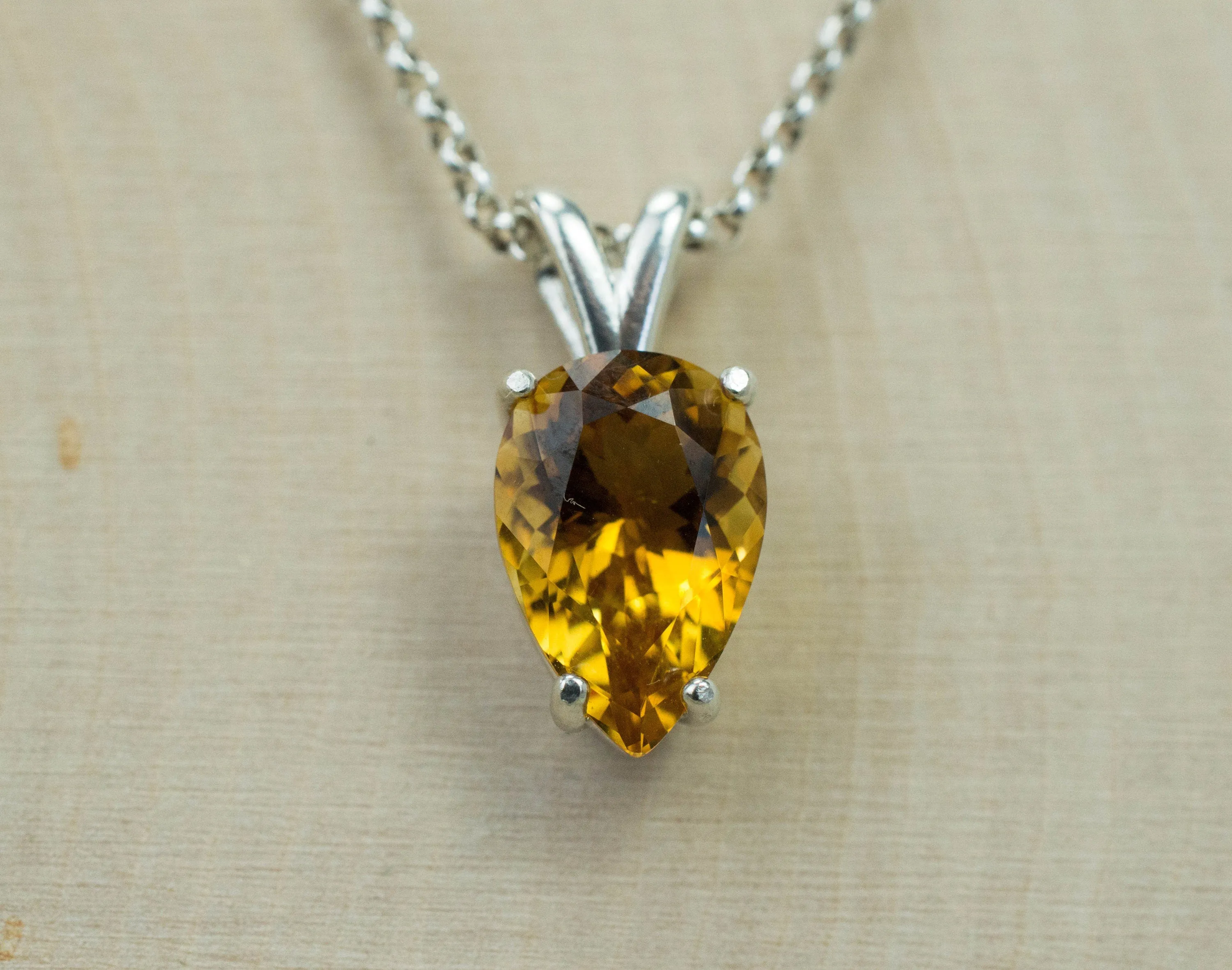 Citrine Pendant; Genuine Untreated Uruguay Citrine; 2.735cts