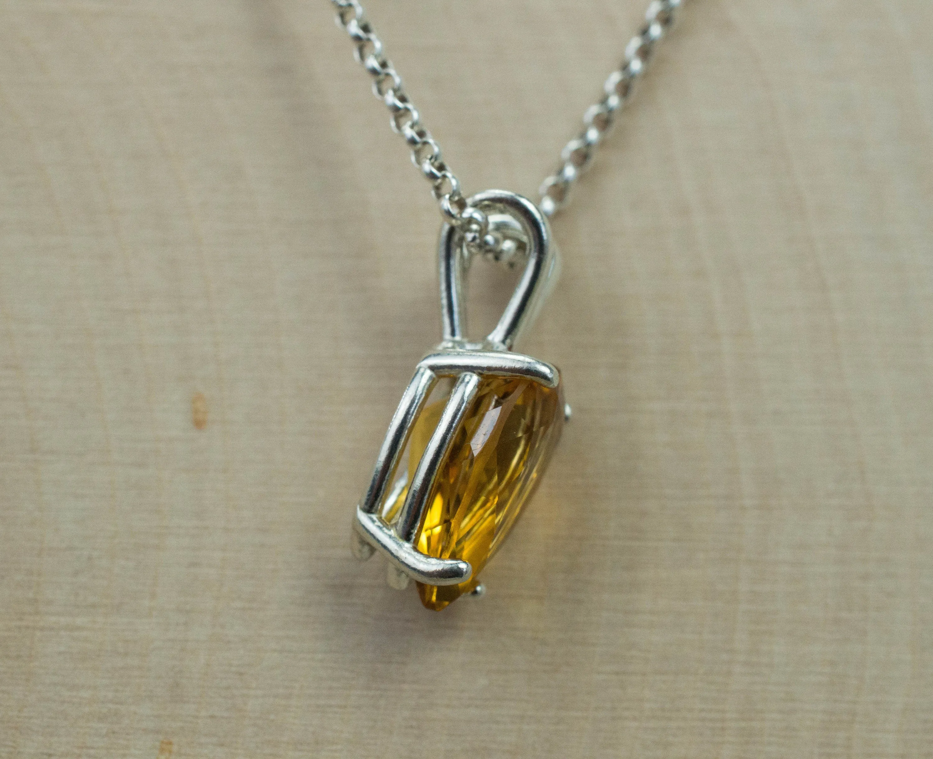 Citrine Pendant; Genuine Untreated Uruguay Citrine; 2.735cts