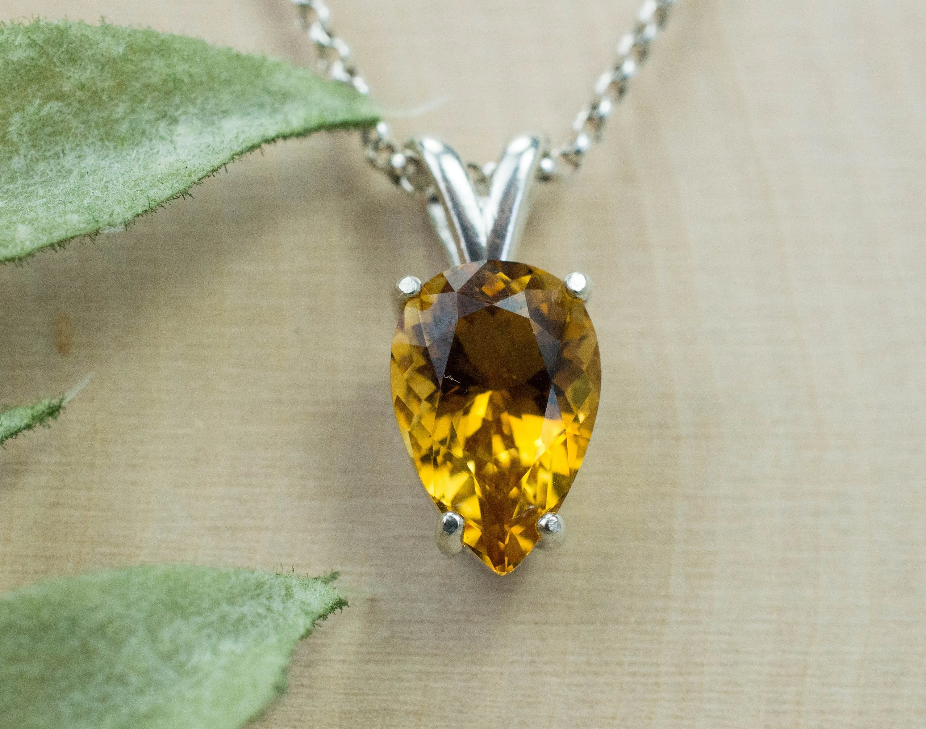 Citrine Pendant; Genuine Untreated Uruguay Citrine; 2.735cts