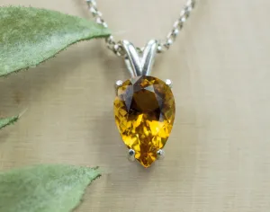 Citrine Pendant; Genuine Untreated Uruguay Citrine; 2.735cts
