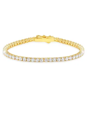 Classic Medium Brilliant Tennis Bracelet Finished in 18kt Yellow Gold