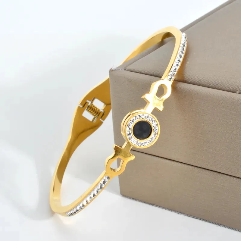 Diana Baby Black Roman Zircon Bracelet - Elegant Wear