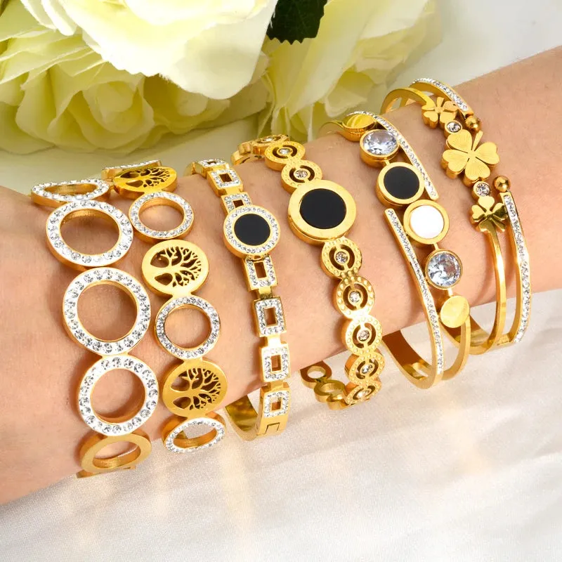 Diana Baby Black Roman Zircon Bracelet - Elegant Wear