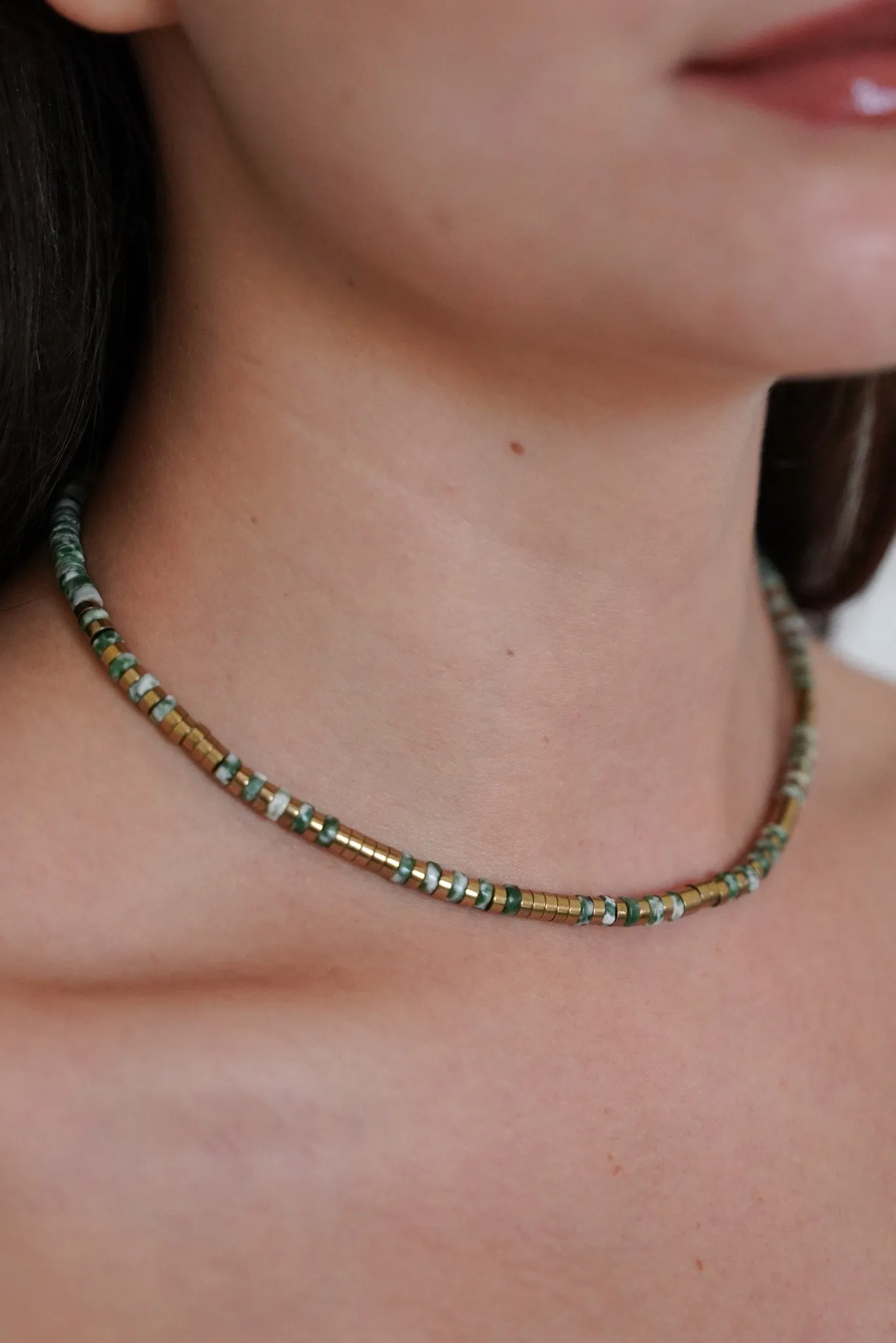 Emerald Beaded Necklace