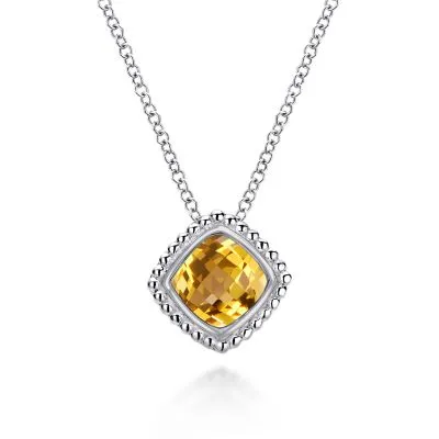 Gabriel & Co Sterling Citrine Pendant
