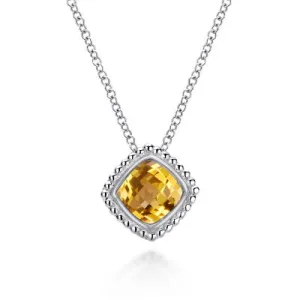 Gabriel & Co Sterling Citrine Pendant
