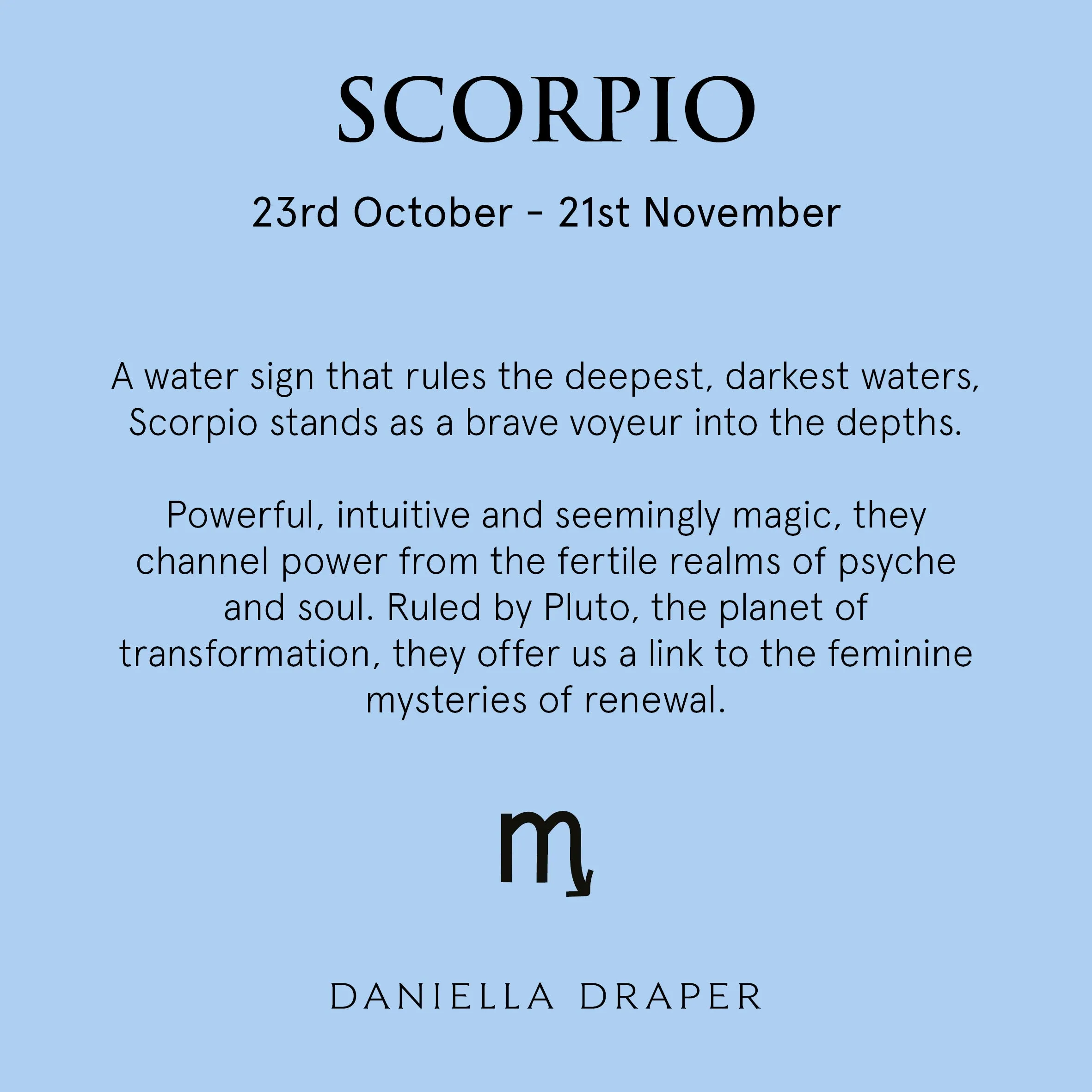 Gold Mini Scorpio Horoscope & Citrine Birthstone Necklace