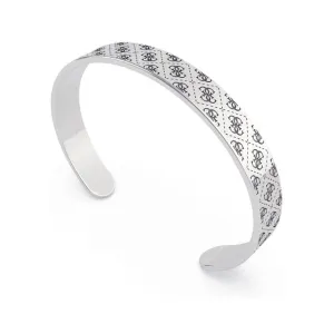 Golden Hour 8mm Pattern Silver Bangle UBB70141-L