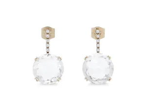 H.Stern 'Cobblestone' Rock Crystal and Diamond Earrings in 18K Gold