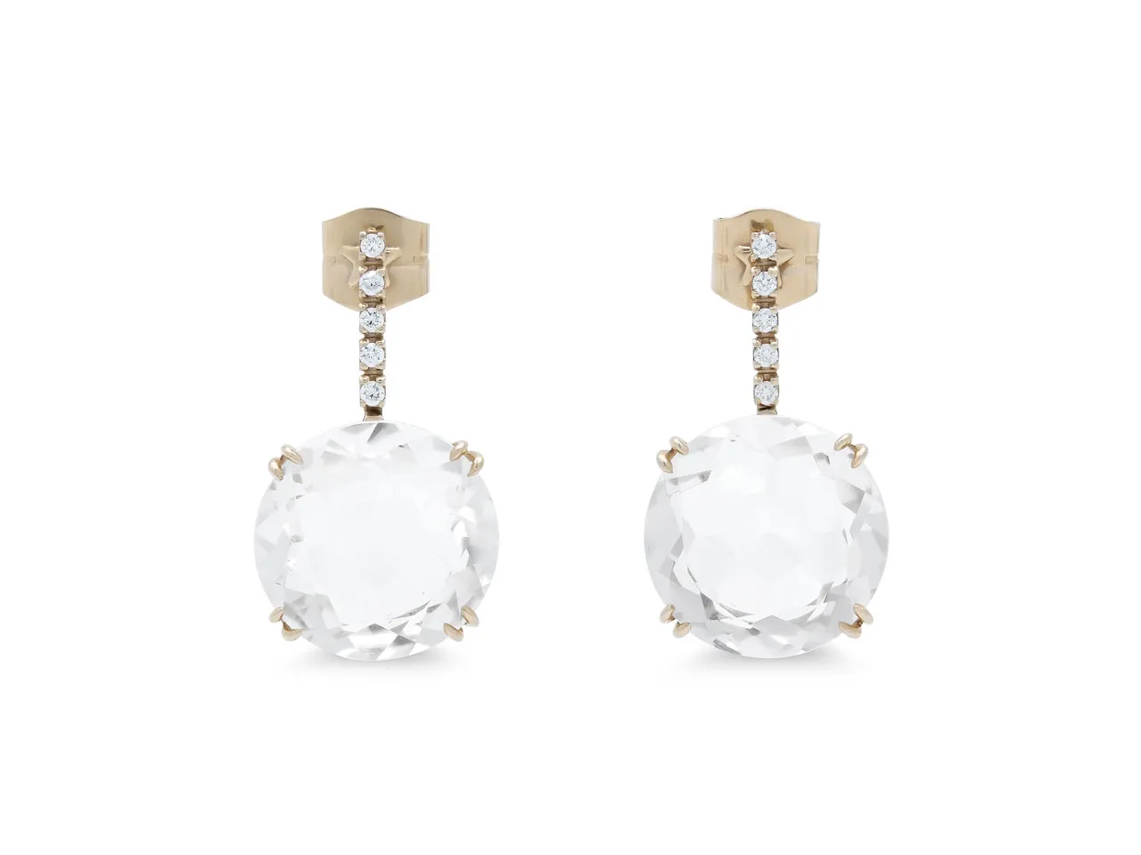 H.Stern 'Cobblestone' Rock Crystal and Diamond Earrings in 18K Gold