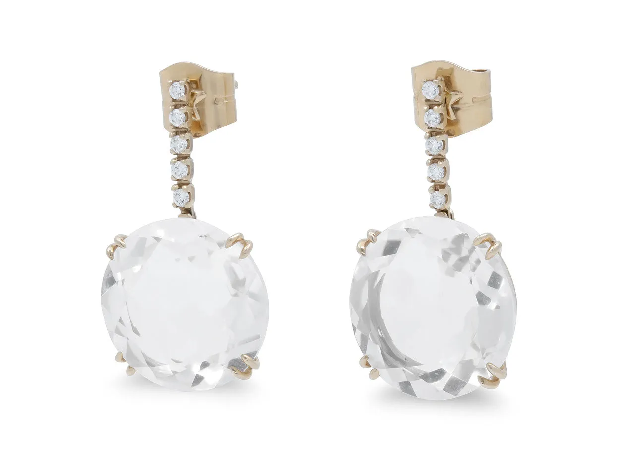 H.Stern 'Cobblestone' Rock Crystal and Diamond Earrings in 18K Gold