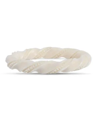 Ivory Twisted Bead Bangle