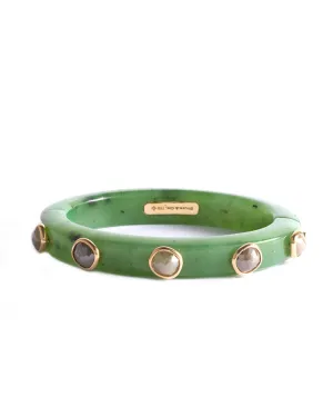 Jade and Diamond Bangle