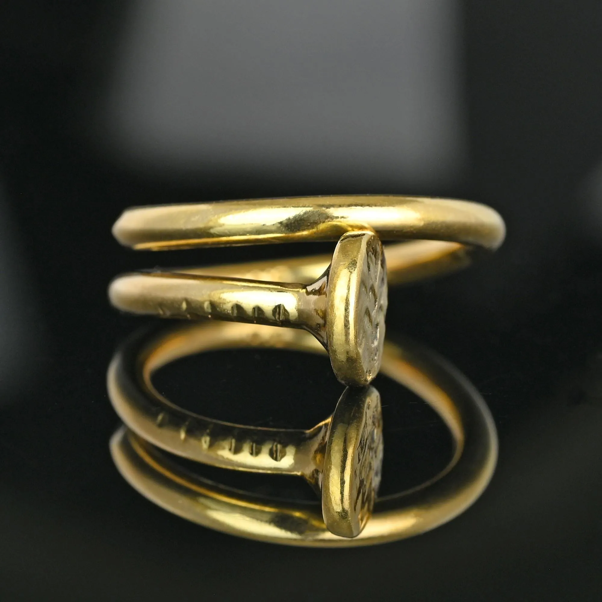 Just Un Clou Solid 14K Gold Wrap Nail Ring Band