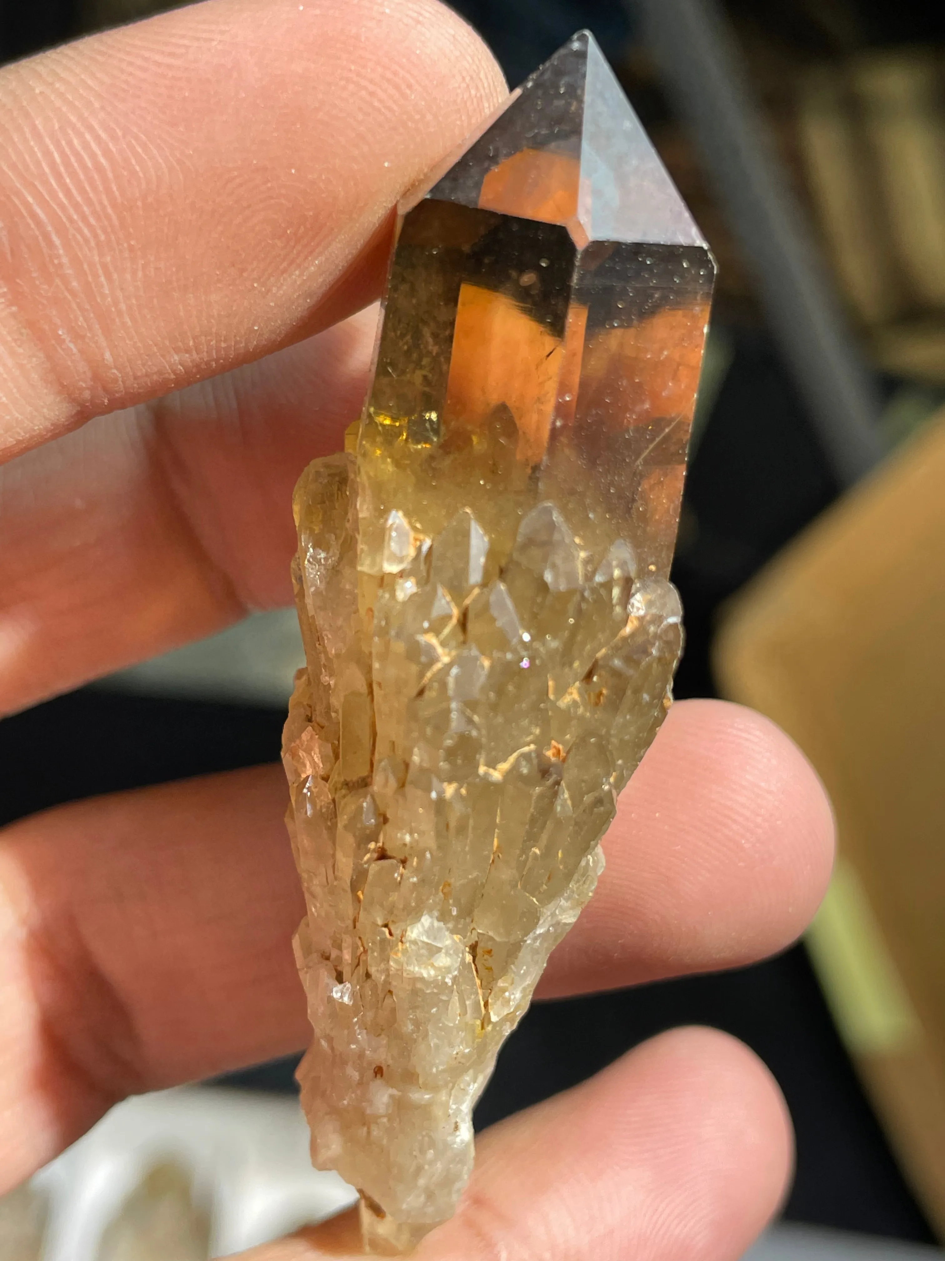 Kundalini Citrine Quartz Wholesale Flat 25 pieces, Congo Citrine, Natural Citrine from Lwena, Katanga, Democratic Republic of Congo.