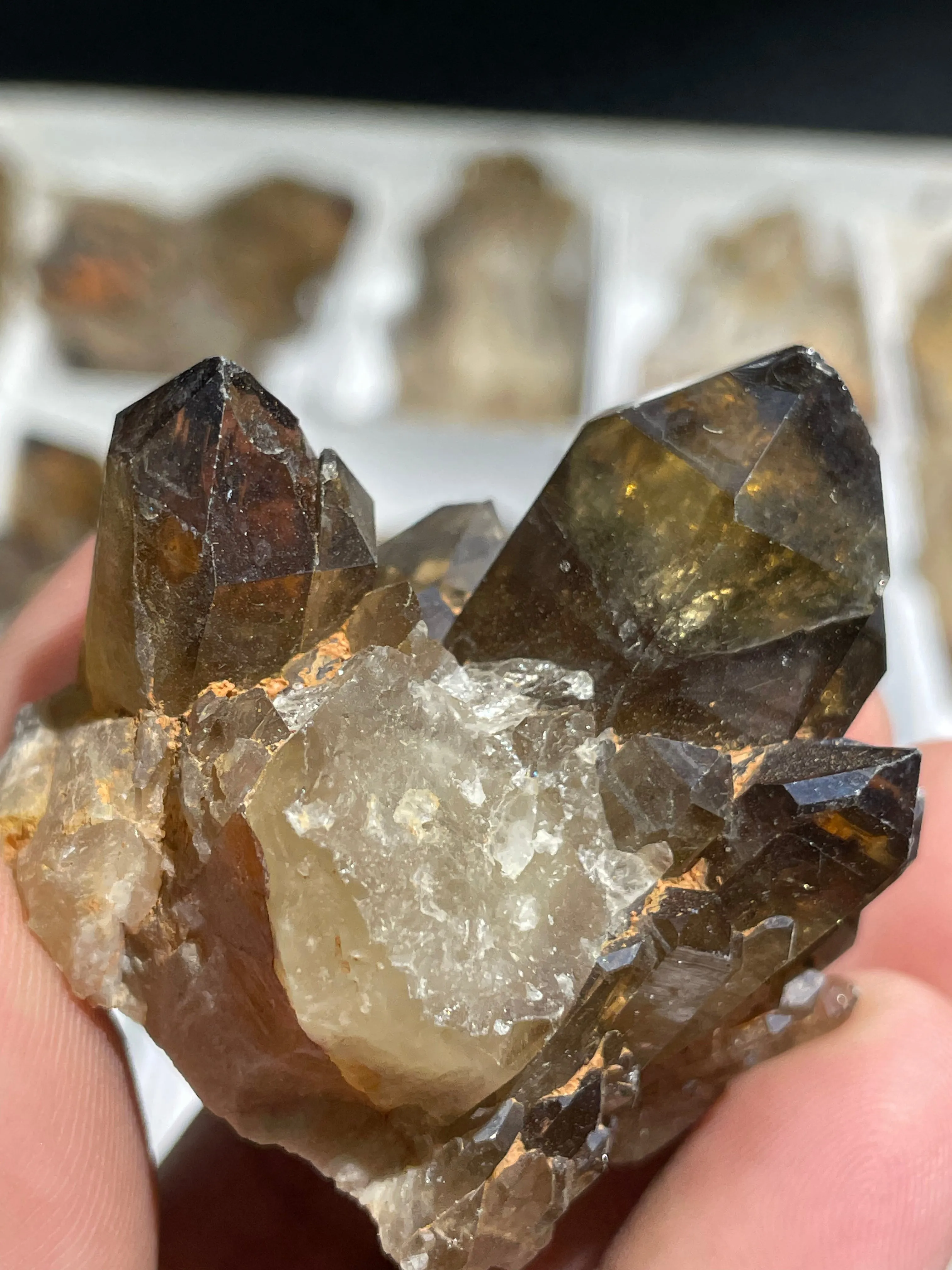 Kundalini Citrine Quartz Wholesale Flat 25 pieces, Congo Citrine, Natural Citrine from Lwena, Katanga, Democratic Republic of Congo.