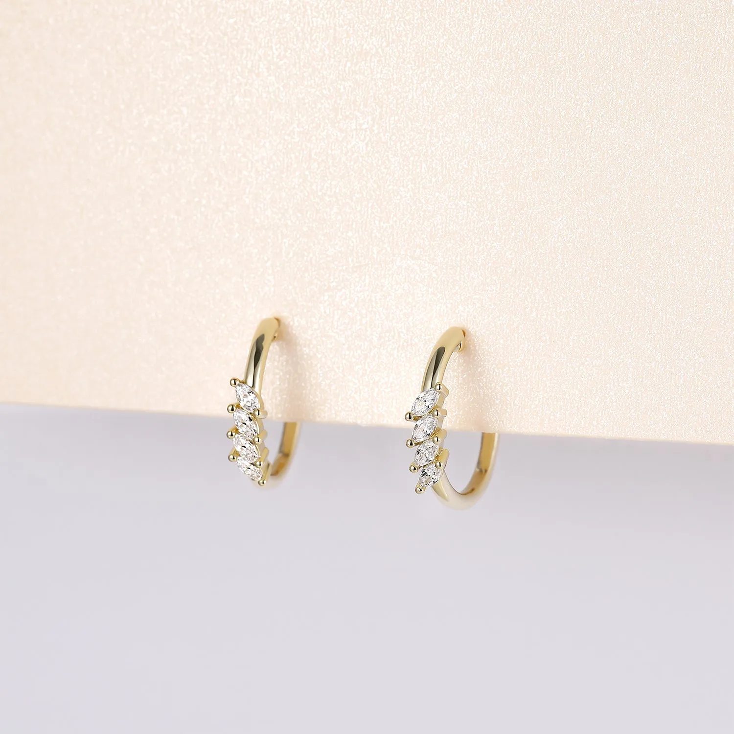 Luxury Gemstone Huggie Earrings
