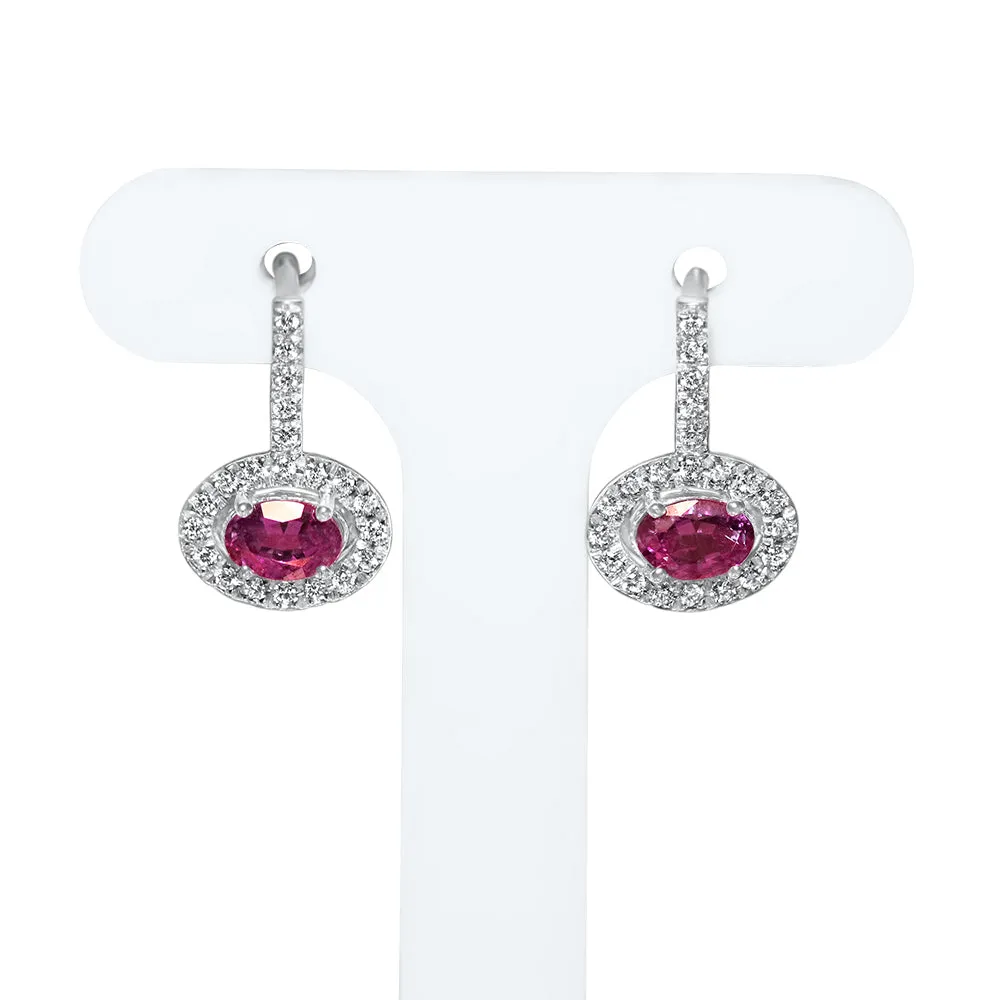 Noble Few - 14K White Gold Natural Alexandrite Earring