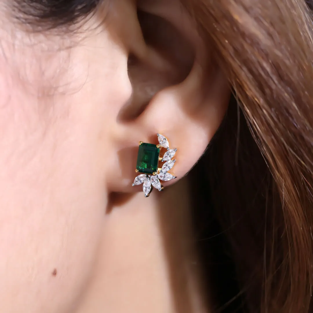 Nolana Silver Stud Earrings | 22KT Gold Vermeil