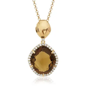 PANORAMA Necklace (1260) - Whisky Citrine /  YG