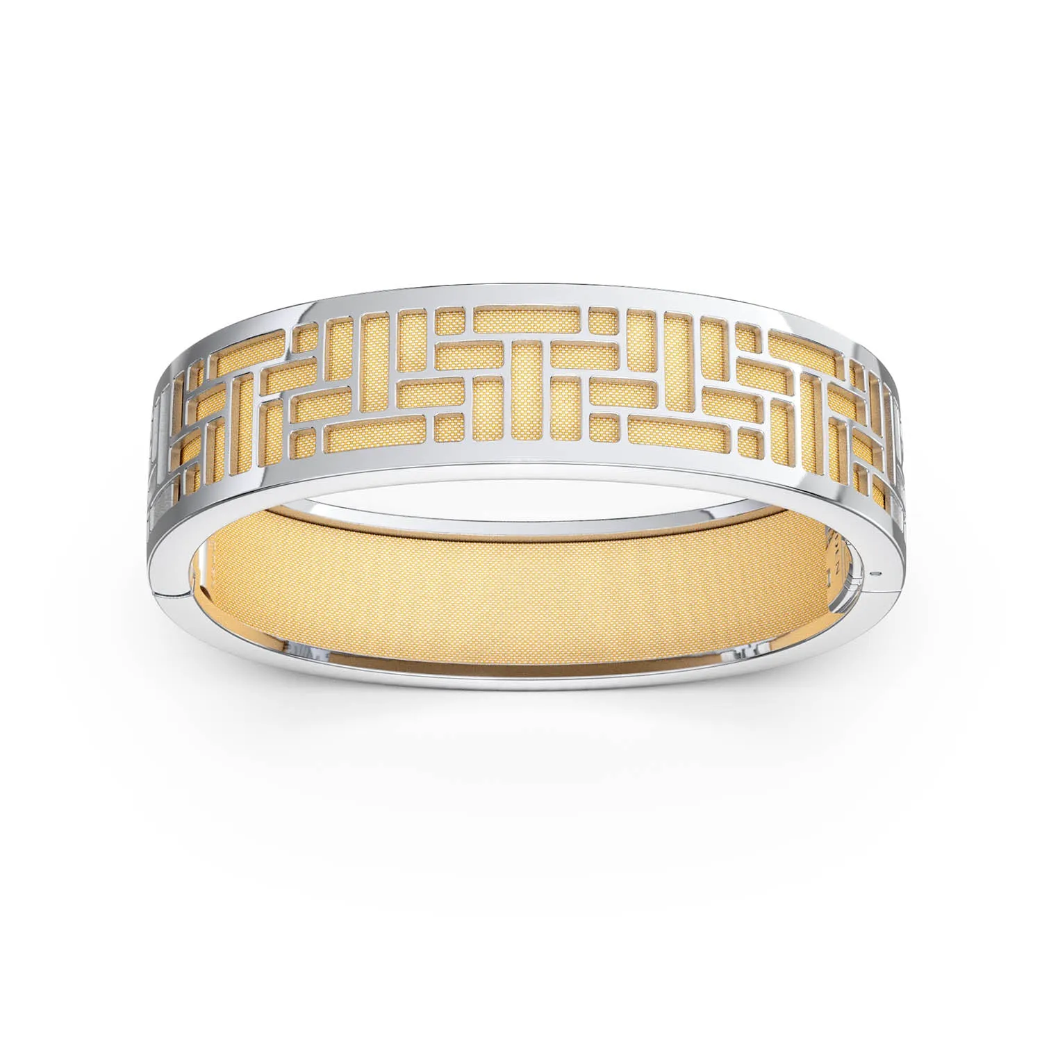 Pavilion Bangle - Shophouse Vanilla - Sterling Silver