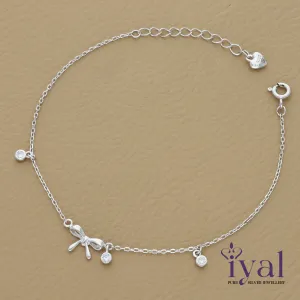 Radiant Minimal Bow Silver Bracelet