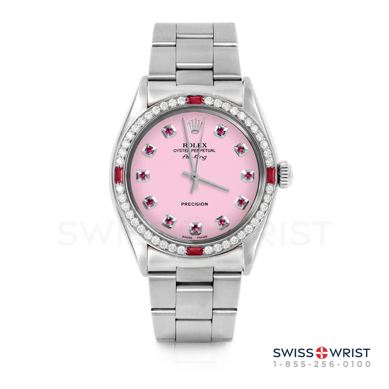 Rolex Air King 34mm | 5500-SS-PNK-RBY-AM-4RBY-OYS