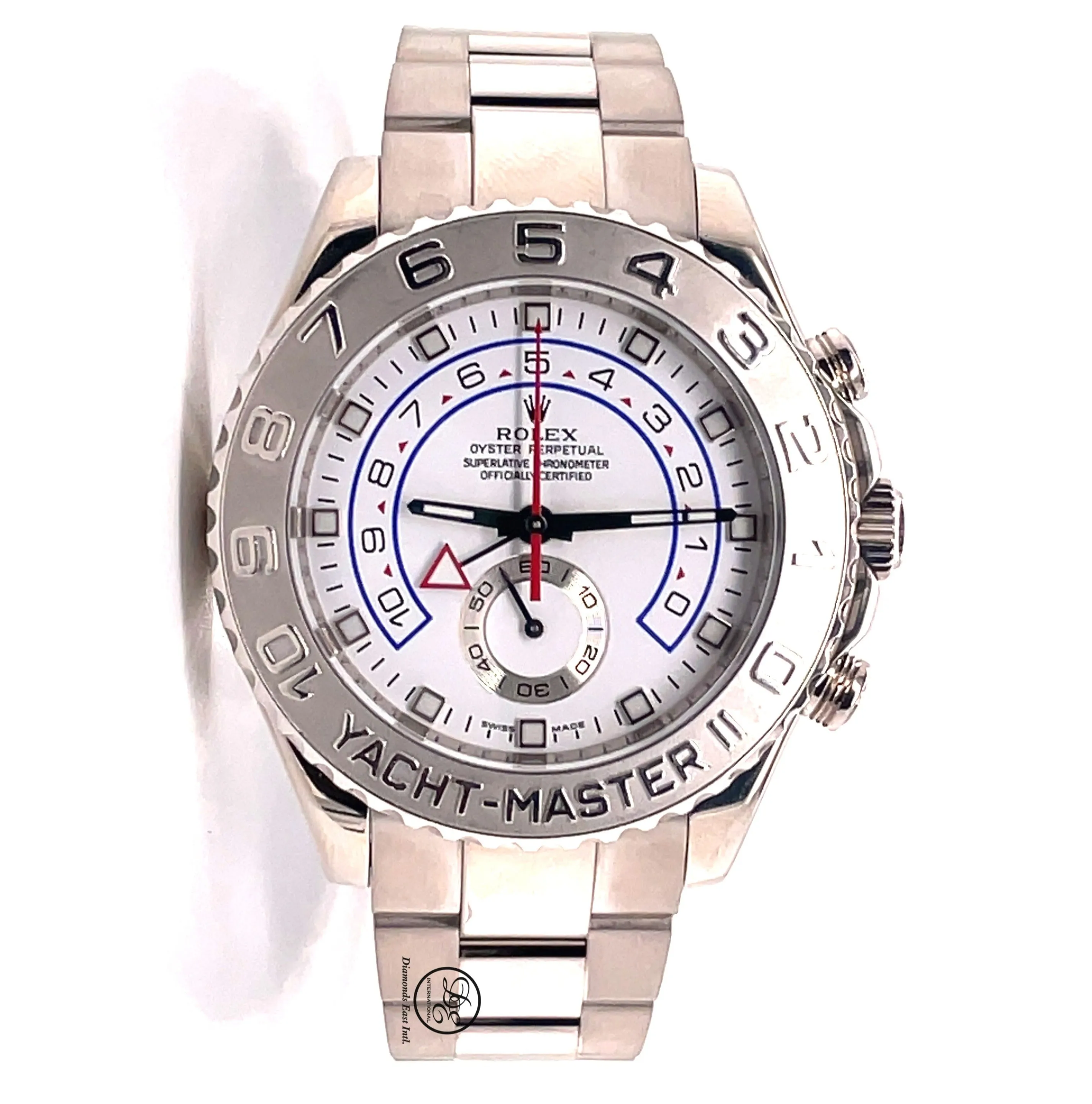 Rolex Yacht-Master II Blue Hands 116689 Platinum Bezel 18K White Gold BOX/PAPERS