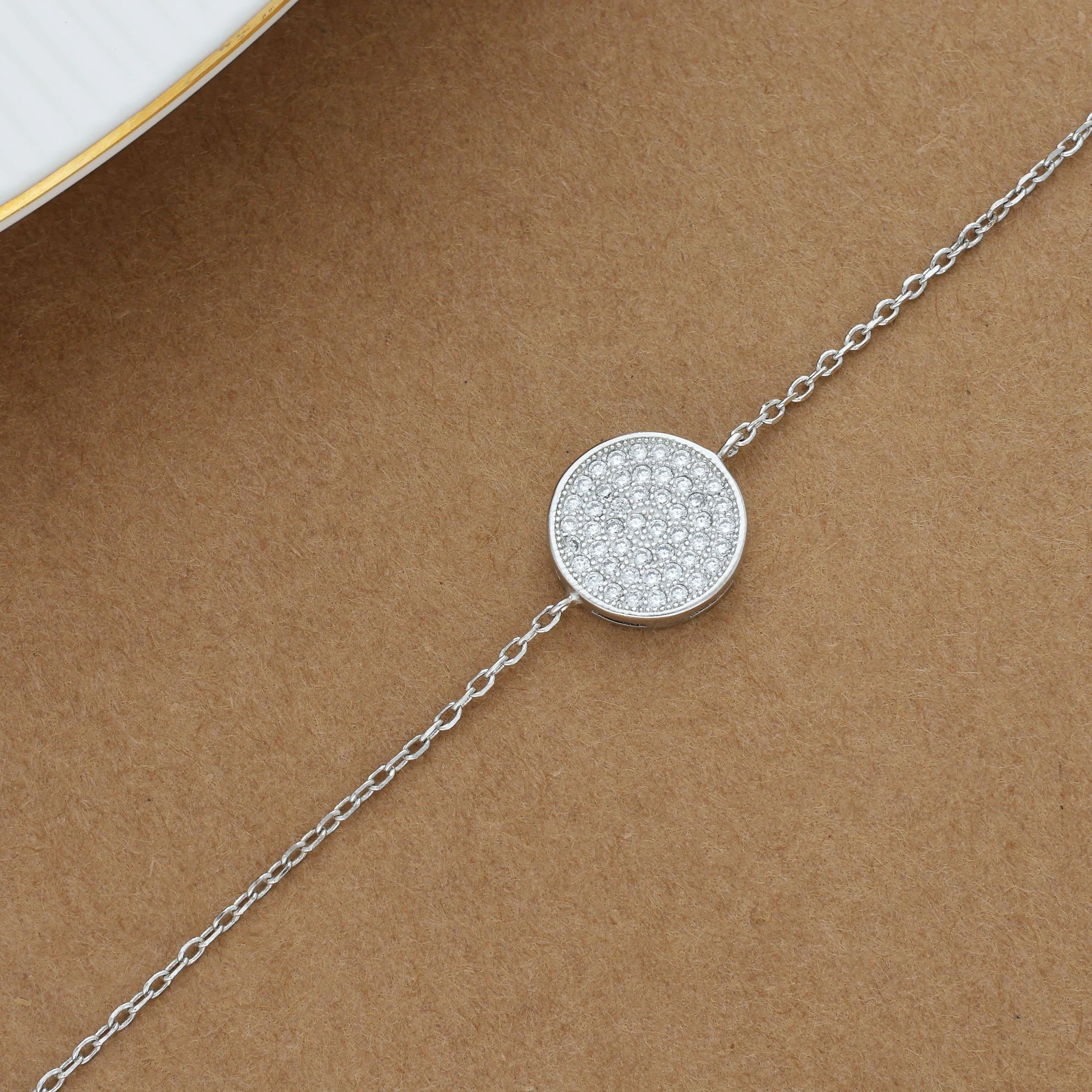 Simple Round Shape Silver Bracelet