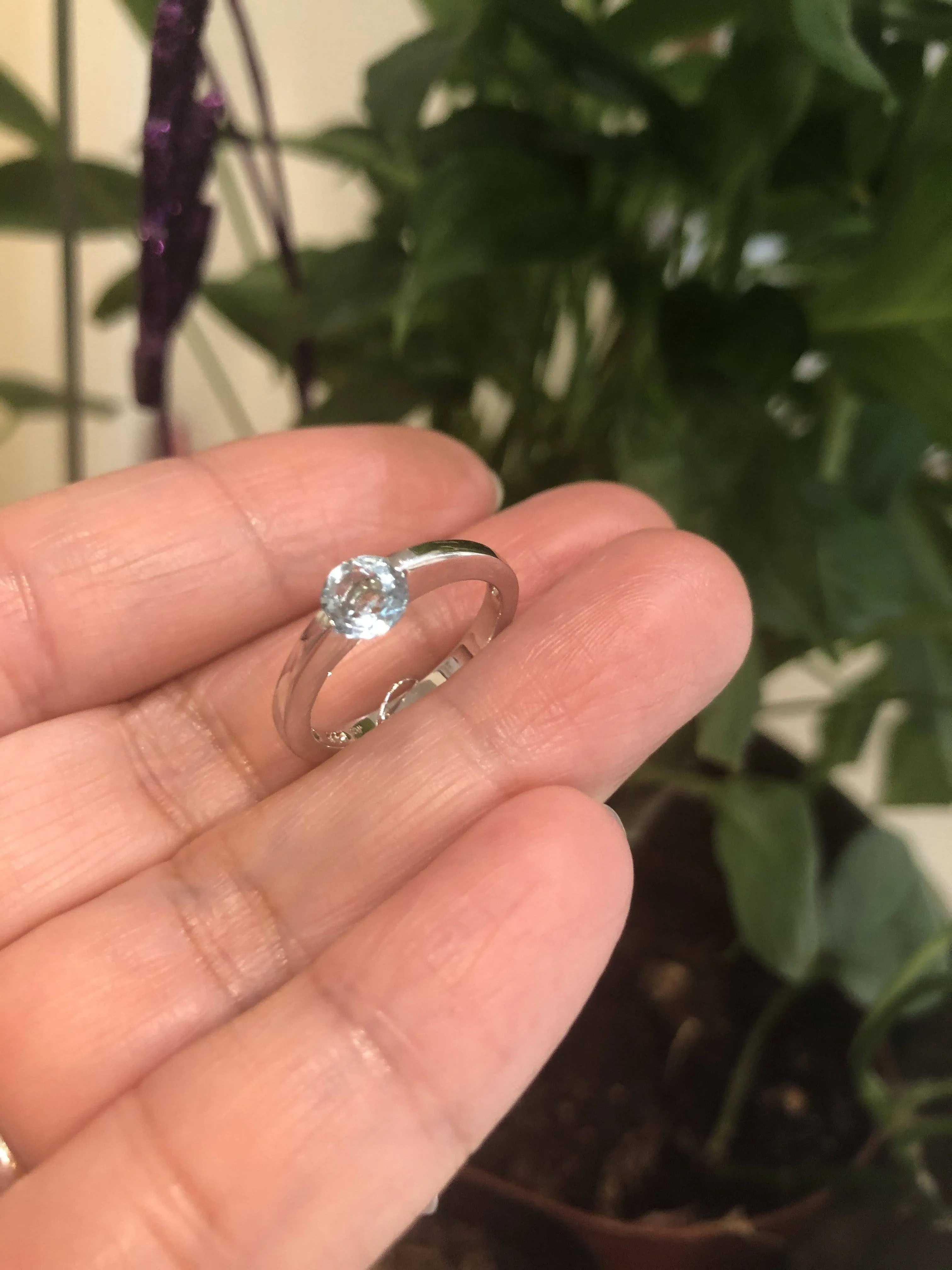 Sterling Silver Sky Blue Topaz Ring