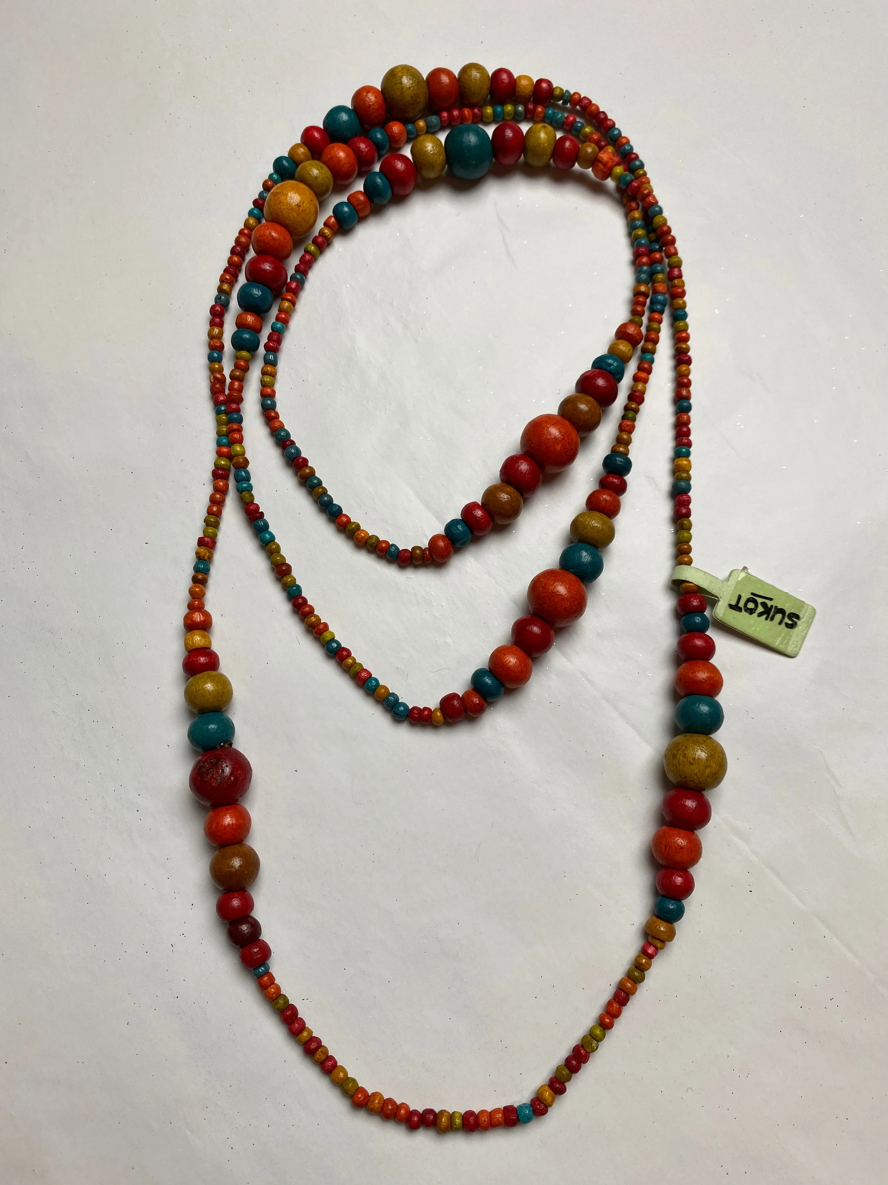 Sukot Beaded Wooden Necklace