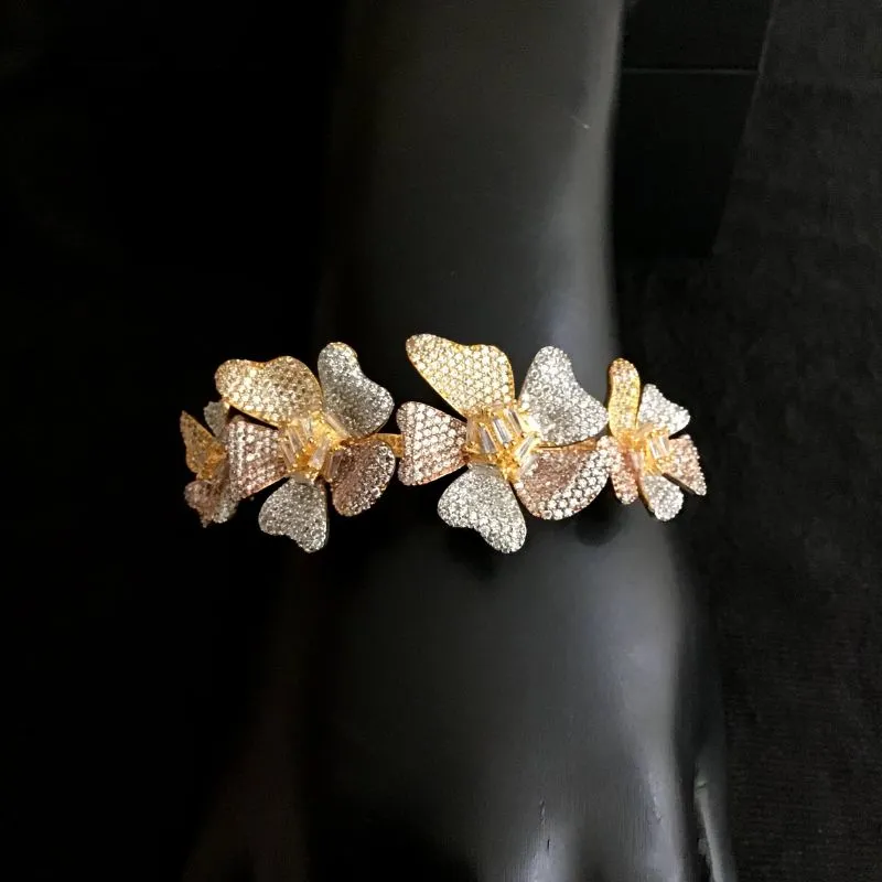 Three Tone Zircon/AD Bracelet
