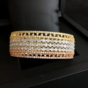 Three Tone Zircon/AD  Bracelet