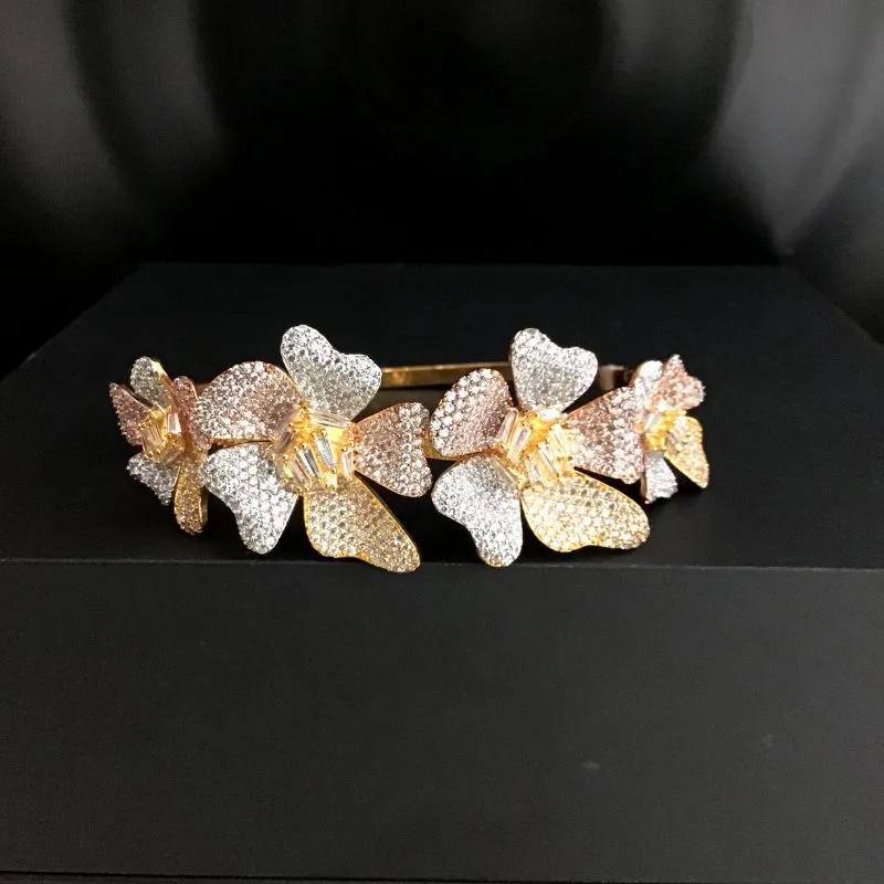 Three Tone Zircon/AD Bracelet