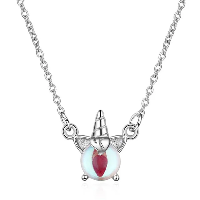 Unicorn Necklace Silver