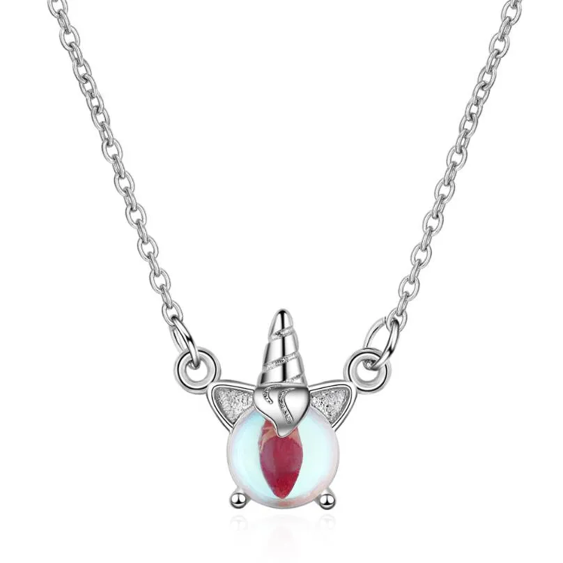 Unicorn Necklace Silver