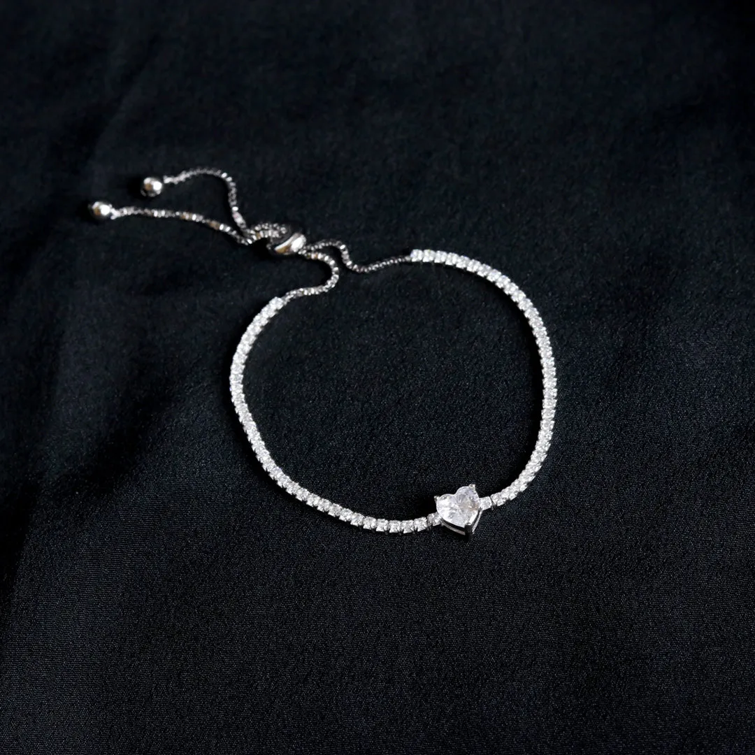Zircon Heart Bracelet
