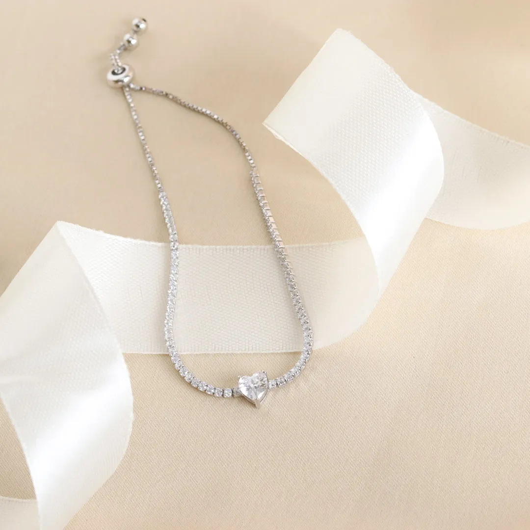 Zircon Heart Bracelet