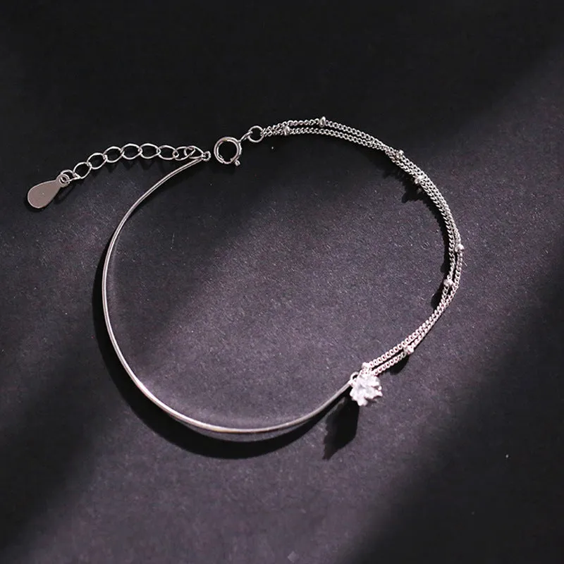 Zircon Star Double Chain Bracelet