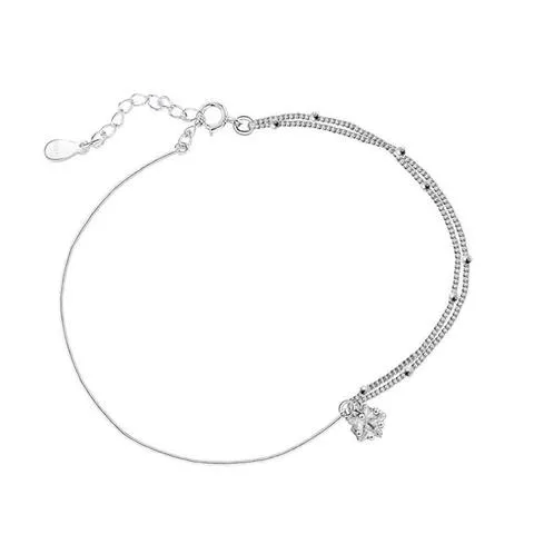 Zircon Star Double Chain Bracelet